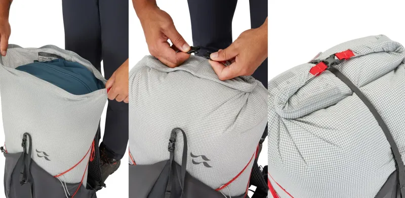 Rab Fast & Light Rucksacks And Vests-Mens Muon 40 Rucksack - Pewter-Graphene