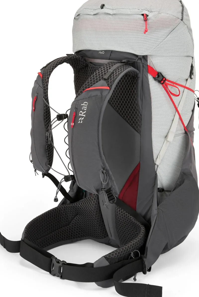 Rab Fast & Light Rucksacks And Vests-Mens Muon 50 Rucksack - Pewter-Graphene