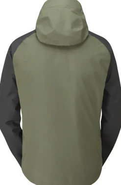 Rab Waterproof Jackets-Mens Namche Paclite Jacket - Graphene-Light Khaki
