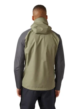Rab Waterproof Jackets-Mens Namche Paclite Jacket - Graphene-Light Khaki