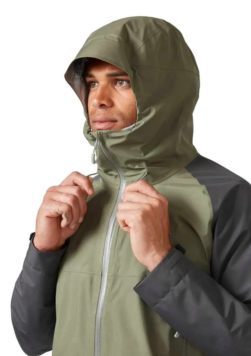 Rab Waterproof Jackets-Mens Namche Paclite Jacket - Graphene-Light Khaki