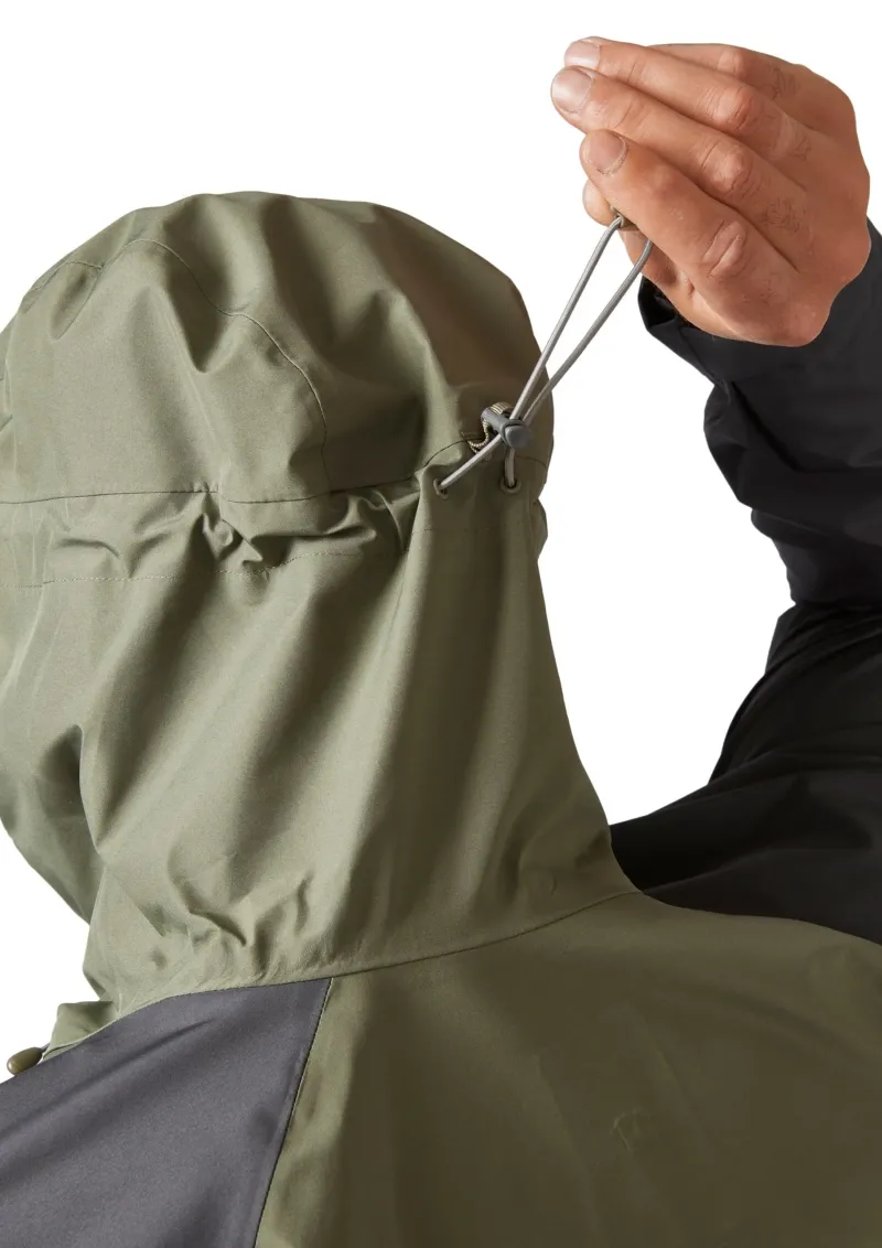 Rab Waterproof Jackets-Mens Namche Paclite Jacket - Graphene-Light Khaki