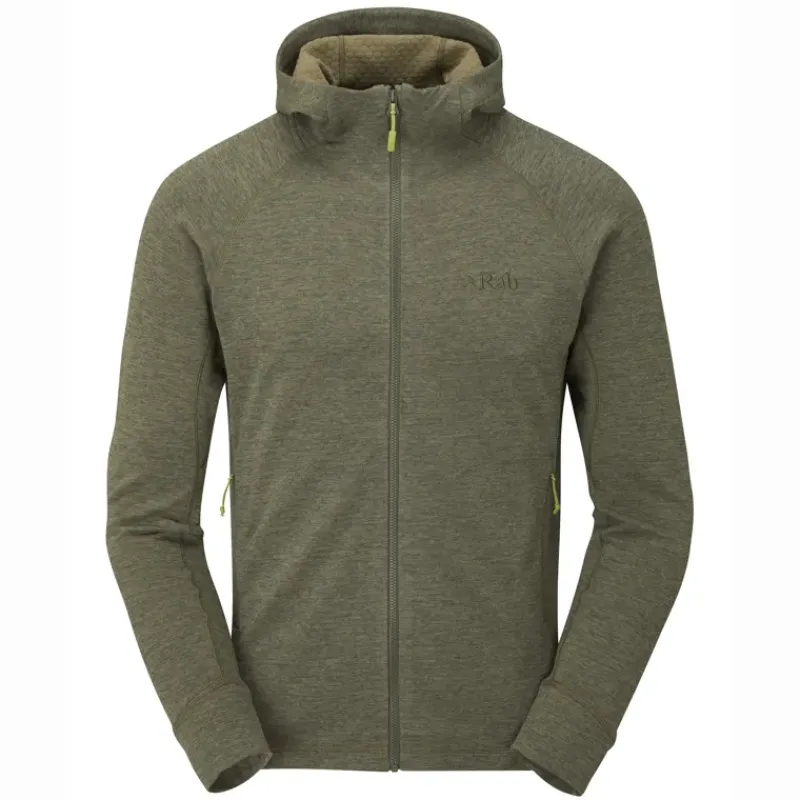 Rab Fleece & Mid Layer-Mens Nexus Hoody - Light Khaki