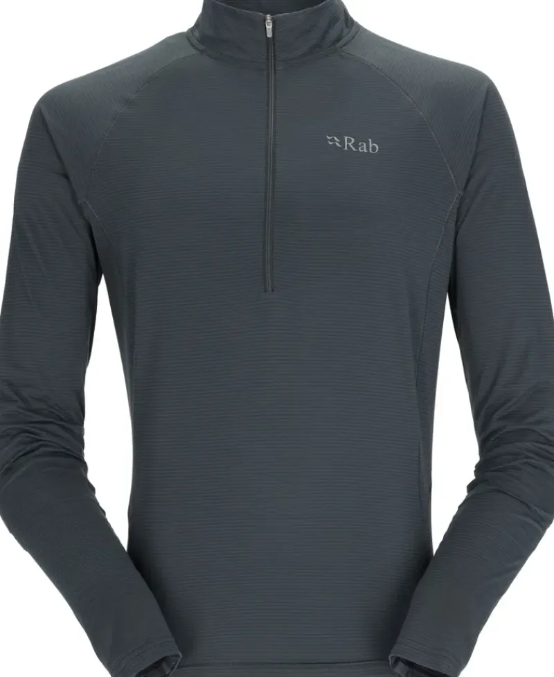 Rab T-Shirts & Baselayers-Mens Sonic LS Zip-T - Beluga