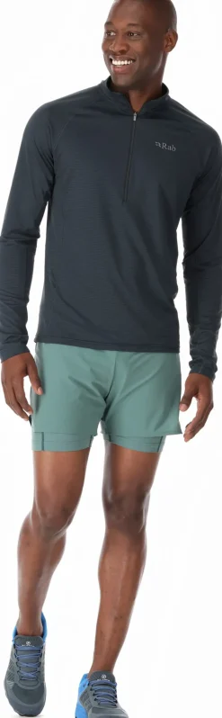 Rab T-Shirts & Baselayers-Mens Sonic LS Zip-T - Beluga