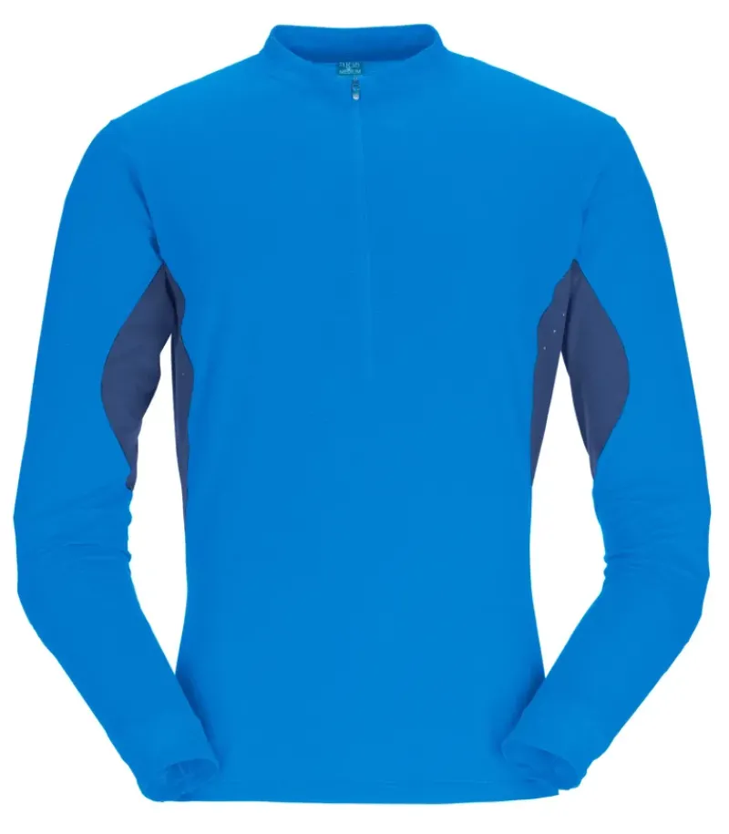 Rab T-Shirts & Baselayers-Mens Sonic Ultra Zip Tee - Maya Blue-Tempest Blue
