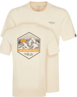 Rab T-Shirts & Baselayers-Mens Stance Mountain Peak Tee - Ecru