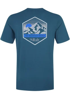 Rab T-Shirts & Baselayers-Mens Stance Mountain Peak Tee - Tempest Blue