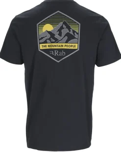 Rab T-Shirts & Baselayers-Mens Stance Mountain Peak Tee - Beluga