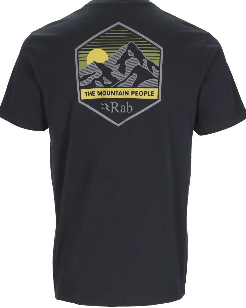 Rab T-Shirts & Baselayers-Mens Stance Mountain Peak Tee - Beluga