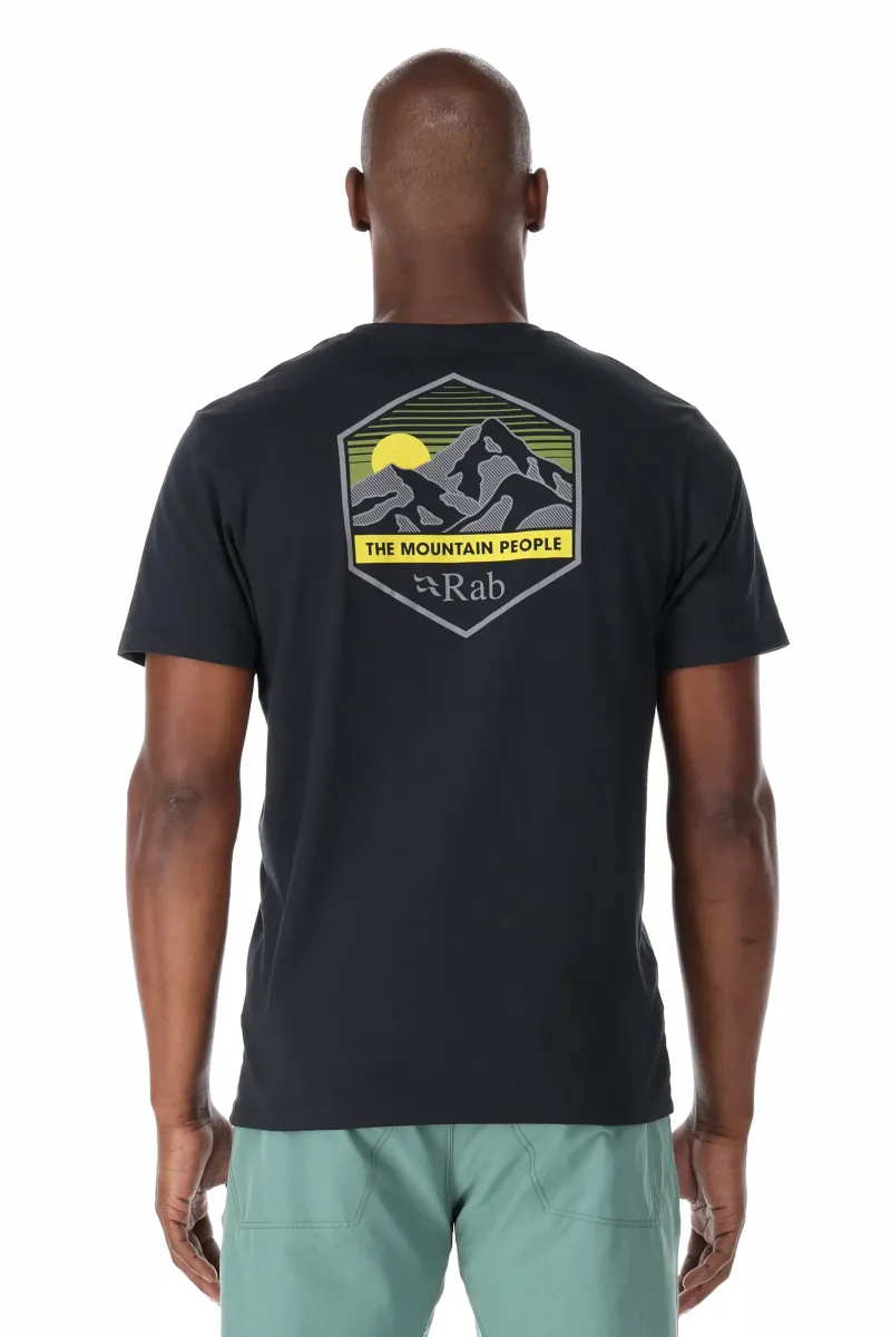 Rab T-Shirts & Baselayers-Mens Stance Mountain Peak Tee - Beluga