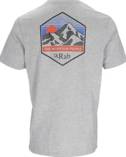 Rab T-Shirts & Baselayers-Mens Stance Mountain Peak Tee - Grey Marl