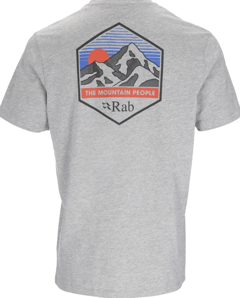Rab T-Shirts & Baselayers-Mens Stance Mountain Peak Tee - Grey Marl