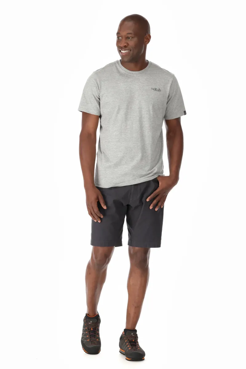 Rab T-Shirts & Baselayers-Mens Stance Mountain Peak Tee - Grey Marl