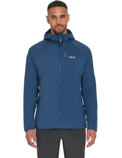 Rab Softshell Jackets-Mens Vapour-Rise Summit Jacket - Tempest Blue