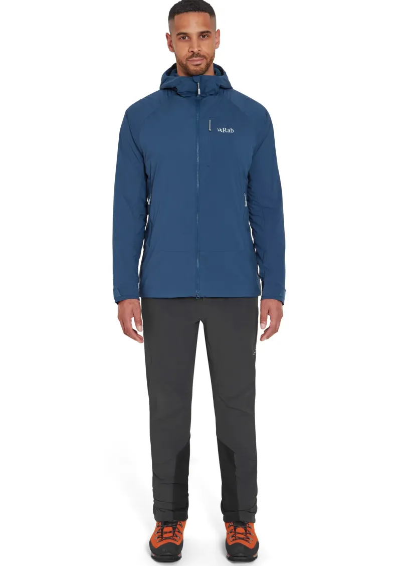 Rab Softshell Jackets-Mens Vapour-Rise Summit Jacket - Tempest Blue
