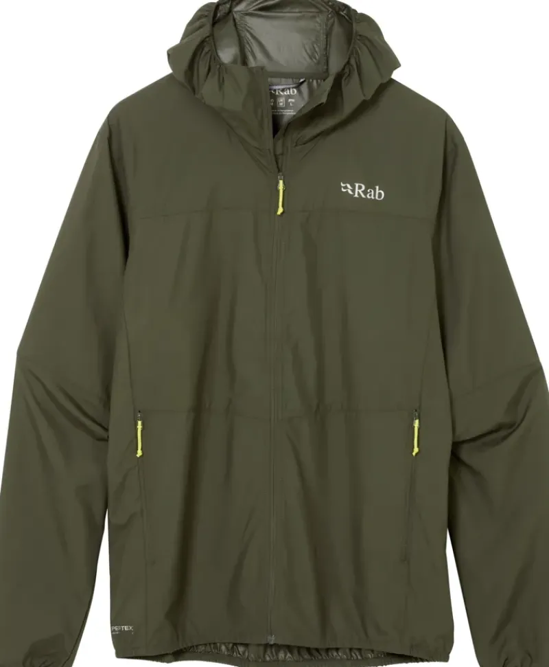 Rab Windshirts-Mens Windgather Hoody - Army