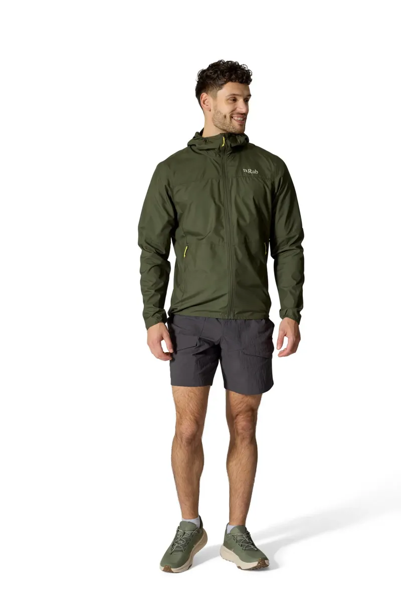 Rab Windshirts-Mens Windgather Hoody - Army