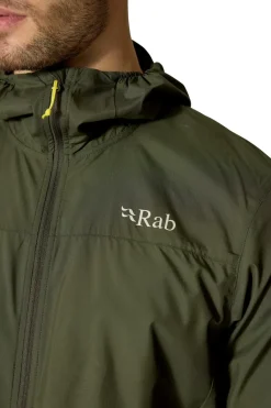 Rab Windshirts-Mens Windgather Hoody - Army