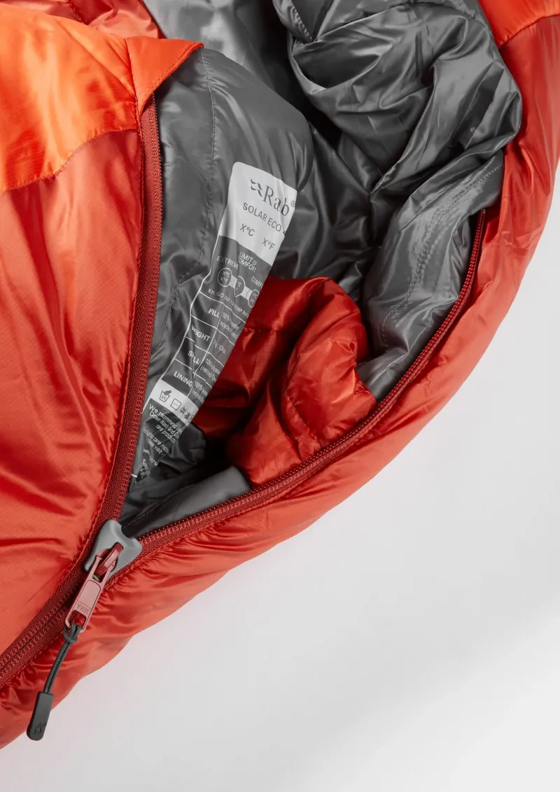 Rab Backpacking & Lightweight Sleeping Bags-Solar Eco 4 Sleeping Bag - Right-Zip - Regular