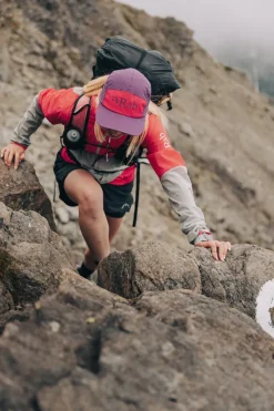 Rab Hats-Talus 5 Panel Cap - Plum-Watermelon