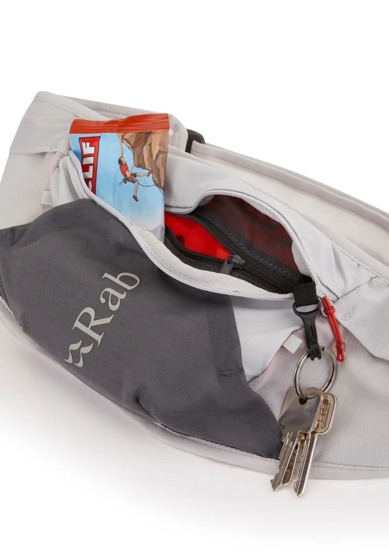 Rab Fast & Light Rucksacks And Vests-Veil 1 Running Belt - Gargoyle-Graphene