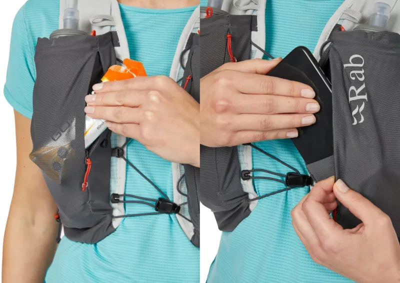 Rab Fast & Light Rucksacks And Vests-Veil 6 Running Vest - Gargoyle-Graphene