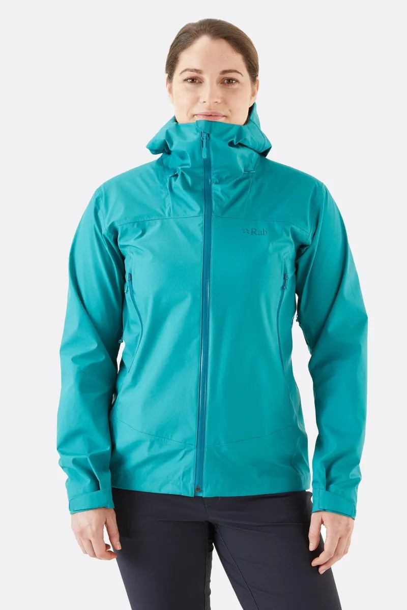 Rab Waterproof Jackets-Womens Arc Eco Jacket - Storm Green