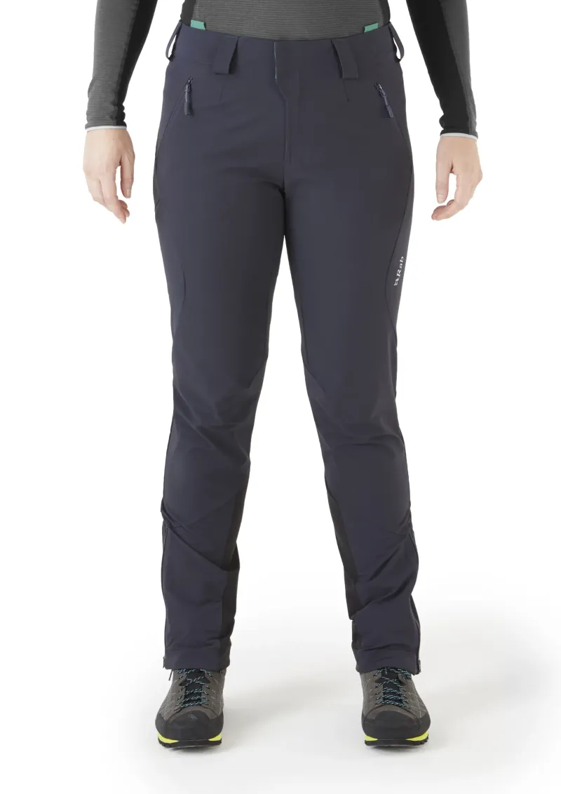 Rab Trousers & Leggings-Womens Ascendor AS Climbing Pants - Ebony-Eucalyptus