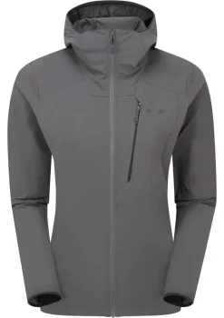Rab Softshell Jackets-Womens Borealis Alpine Hoody - Graphene