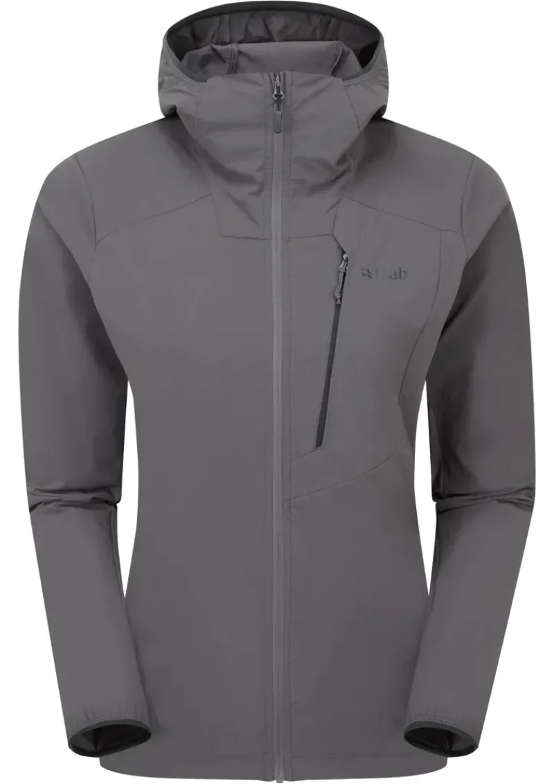 Rab Softshell Jackets-Womens Borealis Alpine Hoody - Graphene