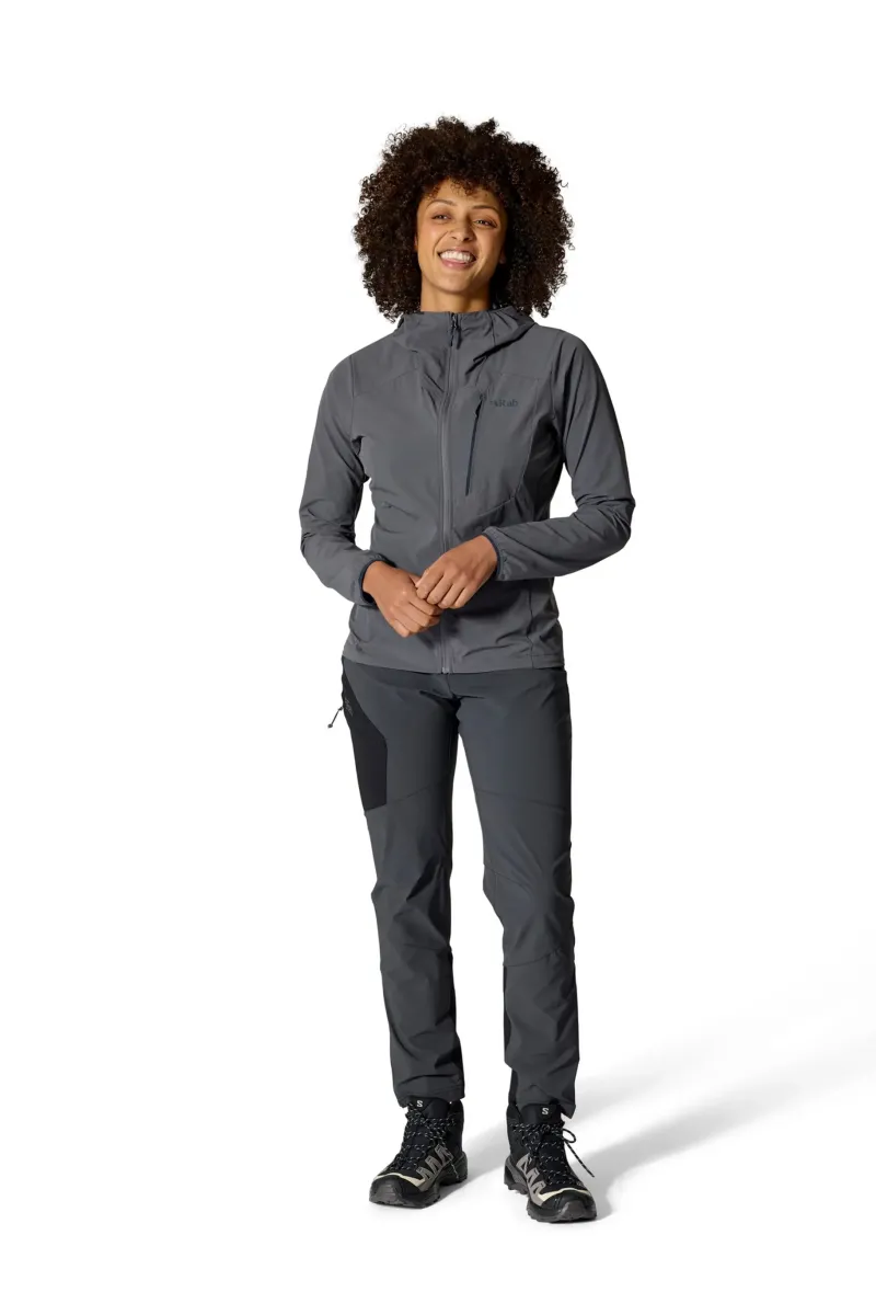 Rab Softshell Jackets-Womens Borealis Alpine Hoody - Graphene