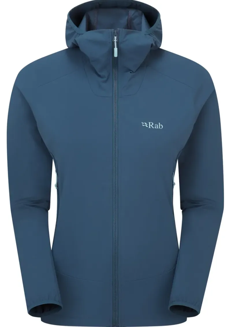 Rab Softshell Jackets-Womens Borealis Hoody - Tempest Blue