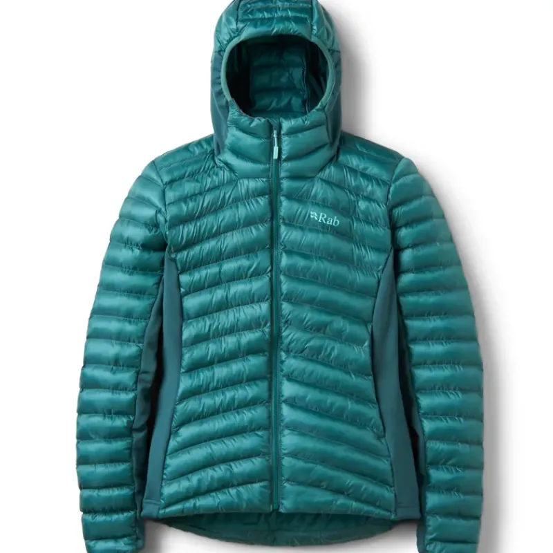 Rab Insulated Jackets-Womens Cirrus Flex Hoody - Eucalyptus-Green Slate