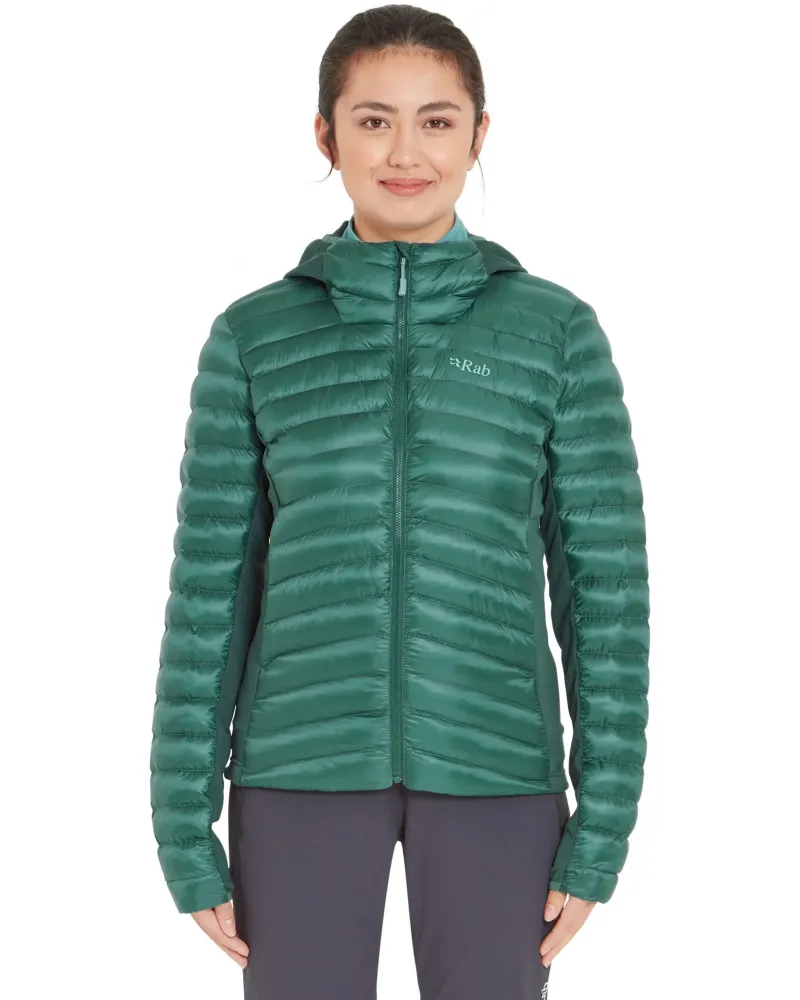 Rab Insulated Jackets-Womens Cirrus Flex Hoody - Eucalyptus-Green Slate