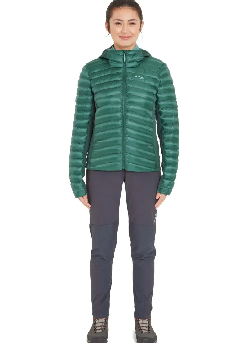 Rab Insulated Jackets-Womens Cirrus Flex Hoody - Eucalyptus-Green Slate