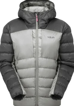 Rab Insulated Jackets-Womens Cirrus Ultra Hoody - Graphene-Light Zinc
