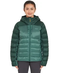Rab Insulated Jackets-Womens Cirrus Ultra Hoody - Green Slate-Eucalyptus