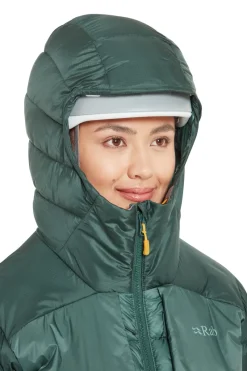 Rab Insulated Jackets-Womens Cirrus Ultra Hoody - Green Slate-Eucalyptus