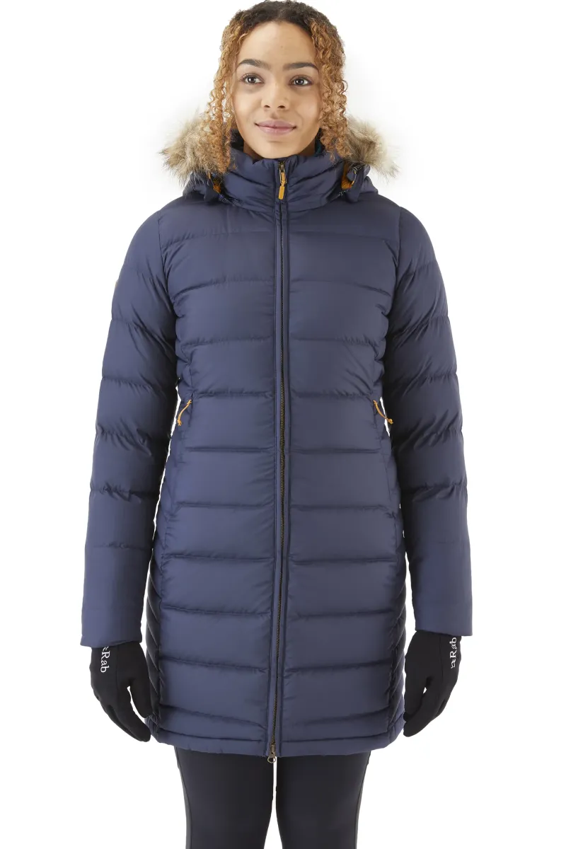 Rab Casual Jackets-Womens Deep Cover Parka - Deep Denim