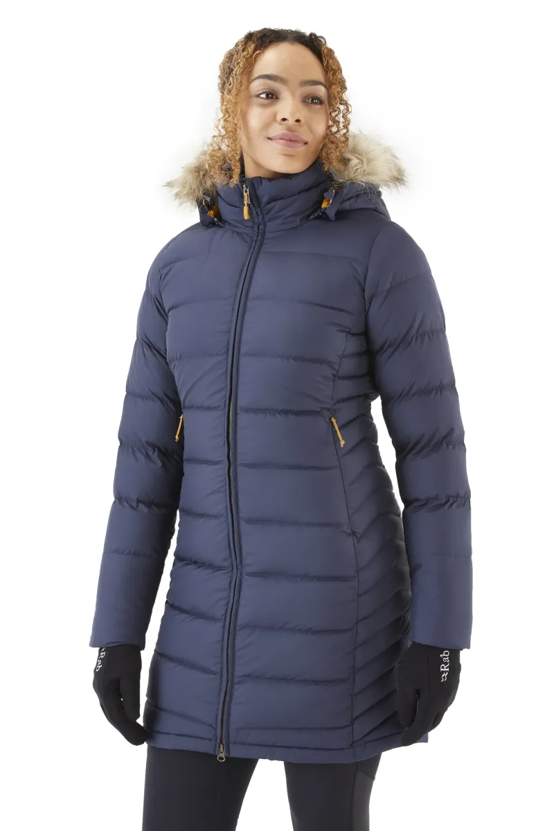 Rab Casual Jackets-Womens Deep Cover Parka - Deep Denim