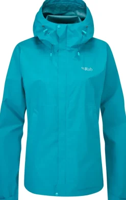 Rab Waterproof Jackets-Womens Downpour Eco Jacket - Ultramarine