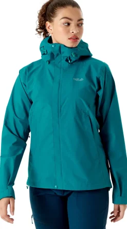 Rab Waterproof Jackets-Womens Downpour Eco Jacket - Ultramarine