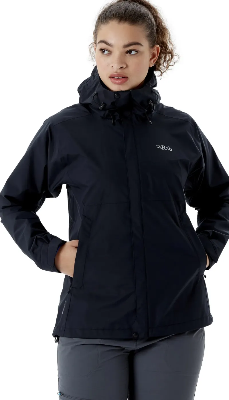 Rab Waterproof Jackets-Womens Downpour Eco Jacket - Black