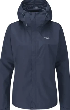 Rab Waterproof Jackets-Womens Downpour Eco Jacket - Deep Ink
