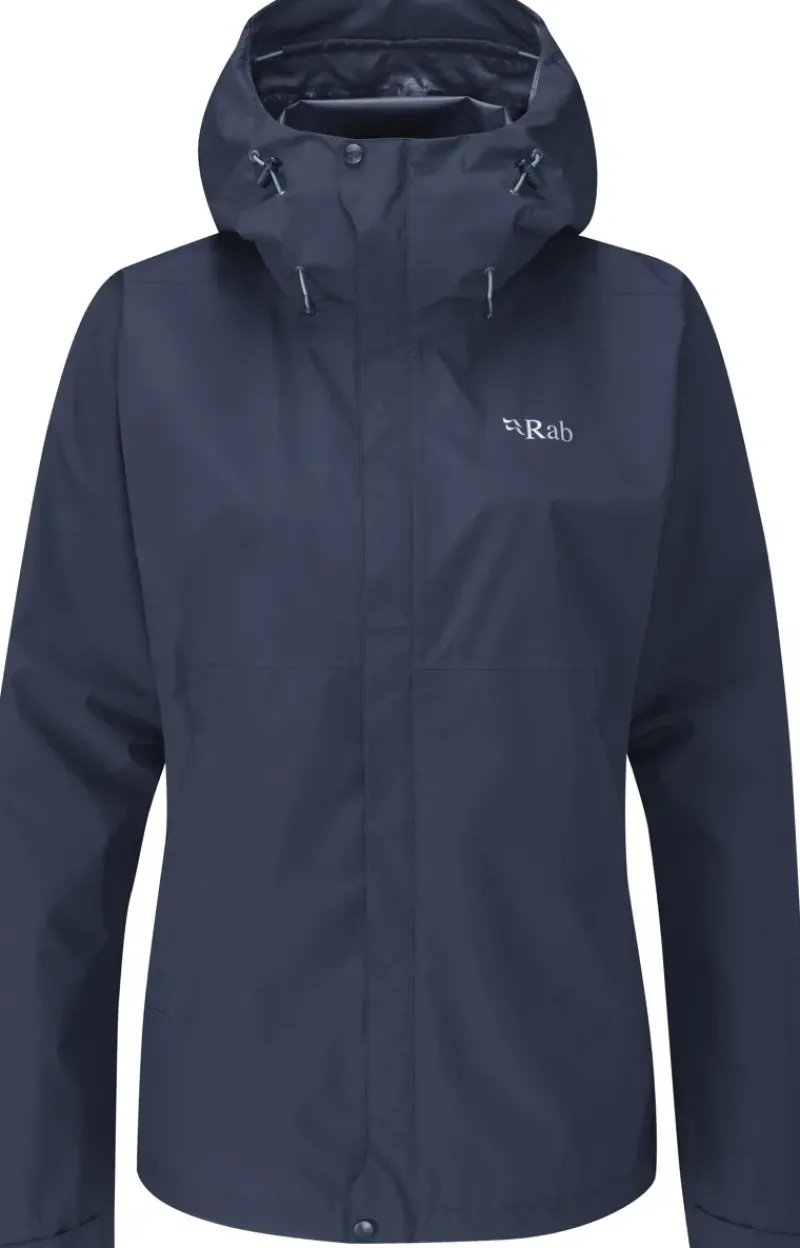 Rab Waterproof Jackets-Womens Downpour Eco Jacket - Deep Ink