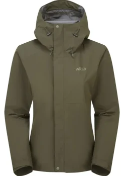 Rab Waterproof Jackets-Womens Downpour Jacket - Army