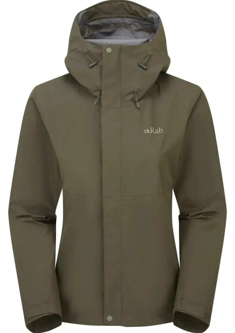 Rab Waterproof Jackets-Womens Downpour Jacket - Army