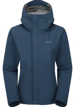 Rab Waterproof Jackets-Womens Downpour Jacket - Tempest Blue