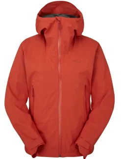 Rab Waterproof Jackets-Womens Downpour Light Jacket - Red Grapefruit